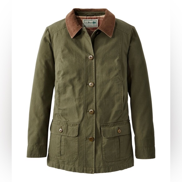 L.L. Bean Jackets & Blazers - LL BEAN Adirondack Barn Coat, Flannel-Lined in Loden NEW
